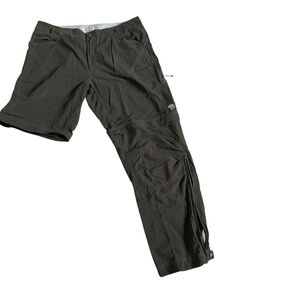 Mountain Hardwear XXL Zip Off Hiking Pants Shorts Nylon Olive